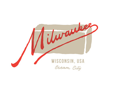 Milwaukee badge illustration lettering milwaukee