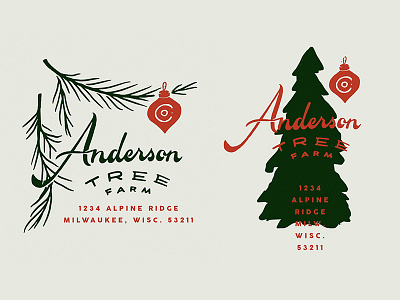 Anderson Tree Farm badge branding christmas