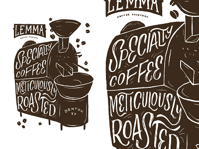 Lemma Coffee Roasters coffee hand type illustration lettering roster