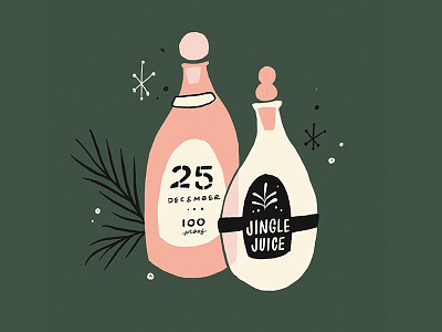 Jingle Juice booze christmas illustration