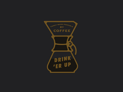 Drink 'Er Up chemex coffee icon monoline