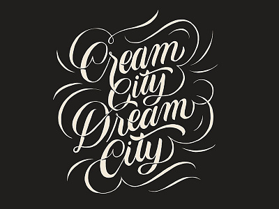 Cream City Dream City hand lettering lettering script typography