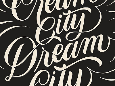 Cream City Dream City hand lettering lettering script