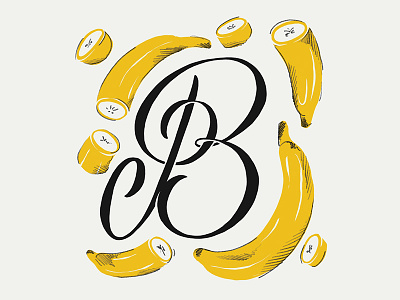 B - 36 Days of Type 36 days of type b banana illustration