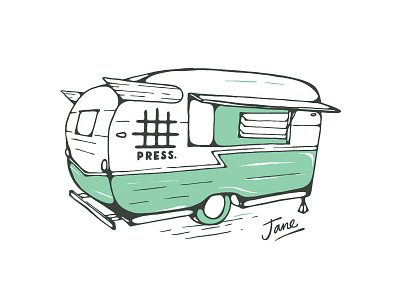 #seejanewaffle food truck illustration waffle