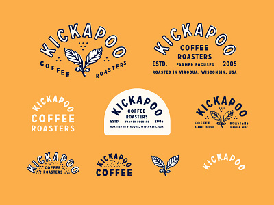 Kickapoo branding coffee identity