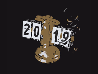 2019 2019 clock illustration new year