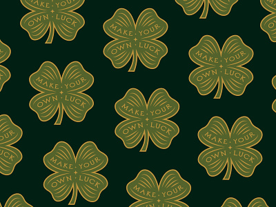 Make Your Own Luck clover enamel pin luck sticker