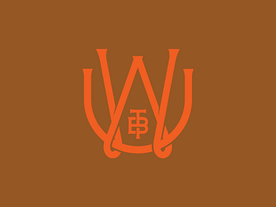 Uncle Wolfie's Breakfast Tavern lettering logo monogram softball