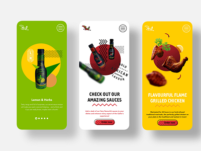 Galitos Flame-Grilled Chicken app app design brand design chickens color palette design designers dribbble food and drink food app food illustration illustration mobile app design modern product design typography ux