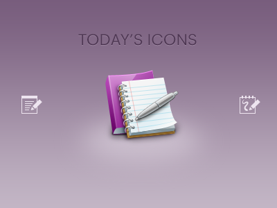 Today's Icons book education icon icons notebook pen purple school