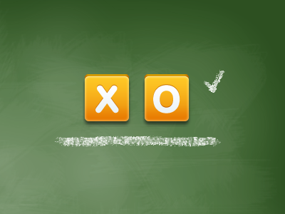 X O Buttons blackboard buttons chalk chalkboard game green yellow