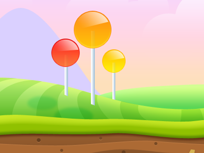 Sweetscape background candy chocolate game illustration landscape sweet wip