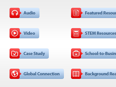 Global Ed icons blue icons red