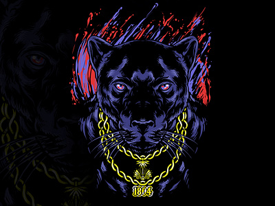 PUMA BIG BOSS branding chain darkart design gold graphic design illustration logo puma t shirt