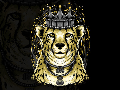 QUEEN CHEETAH WITH BLACK GOLD