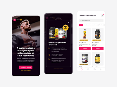 Gym Products interface ui