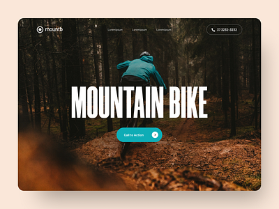 Mountain hero section interface design landing page ui website