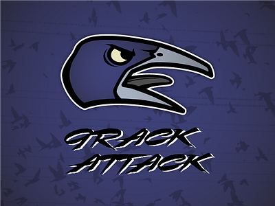 Grack Attack bird carolina panthers fantasy football football grackle logo sports throwback