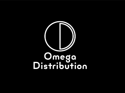 Omega Distribution branding d design icon illustrator minimal o od vector