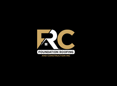 Foundation Roofing And Construction INC branding contruction logo minimal