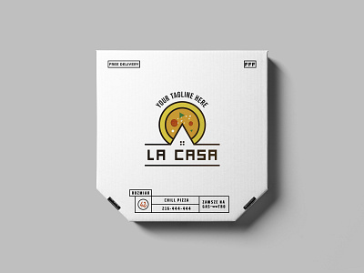 La Casa branding casa house illustrator la minimal pizza