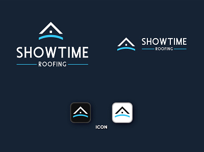 Showtime Roofing branding design icon illustrator logo minimal vector