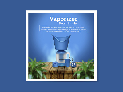 Vaporizer - Steam Inhaler Banner banner branding business design icon minimal photoshop