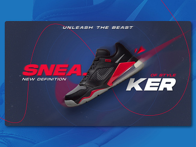 Sneaker Ad Banner ad banner design graphic design minimal nike shoe