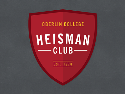 Heisman Club Logo 1978 cleveland club college football heisman logo oberlin ohio shield sports vector