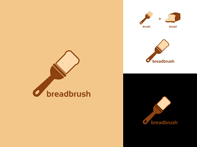 bread brush art brand brand identity branding bread brush company logo corporate creative design creative logo dual meaning graphic designer icon illustration logo logodesign logodesigner logotype negative space simple