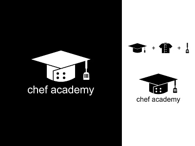 chef academy academy branding chef corporate creative design creative logo design designer doublemeaning dual meaning graphic icon illustration logo negative space vector