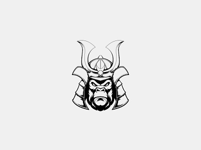 gorilla art branding cartoon character design design designer esports gorilla illustration logo mascot samurai sketch sport vector