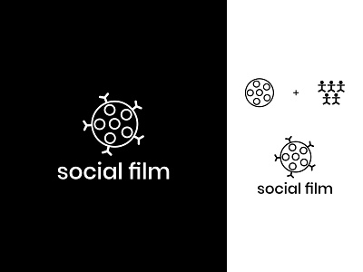social film logo brand identity branding company logo corporate creative logo designer double meaning dual meaning film graphic icon illustrator logo movie negative space typography