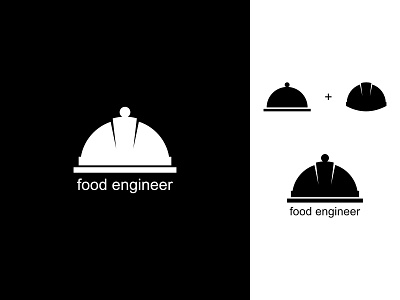 food engineer branding company logo corporate creative logo design designer double meaning dual meaning engineer food graphic logo minimalist logo negative space resto simple