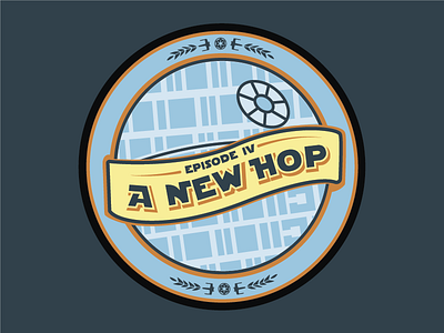 Star Wars: A New Hop a badge beer hop label new star wars