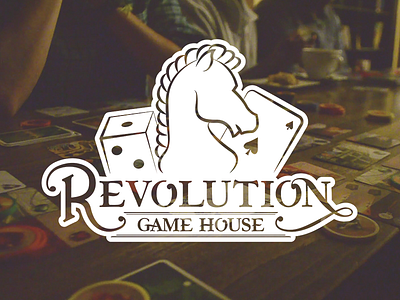 Revolution Game House game hand drawn horse house lettering logo revolution