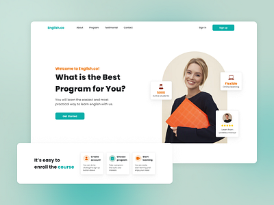 Online course landing page