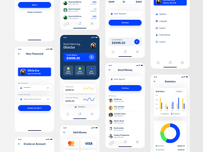 Qpay - Quick Payment App android app application apps bank banking clean design designs finance financial ios mobile pay payment qpay quick ui ux wallet