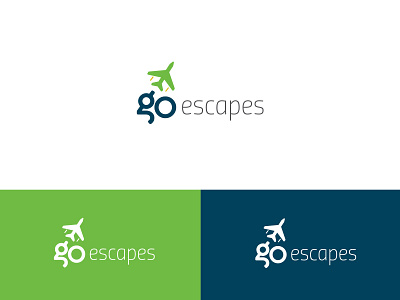 Go Escapes - Logo Design air airplane branding creative design go escapes illustration logo logodesign plane typogaphy