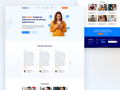 Uptrust - Messaging App Landing Page app clean design landing landingpage message message app messaging messenger software template ui uiux uptrust ux website