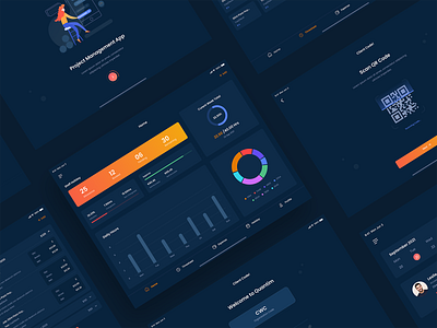 Quantim - Project Management App Tablet Version clean cms crm dashboard design finance grid management manager managment minimal productivity project management schedule task task management tasks ui ux web app