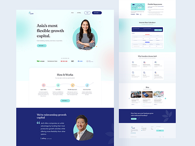 Jenfi - Financial Website clean clean ui creative finance finance web finance website financial website fintech fintech website minimal modern payment style guide trendy typography ui design uiux ux design web design website design