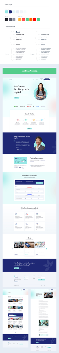 Jenfi - Financial Website By Nure Alam On Dribbble