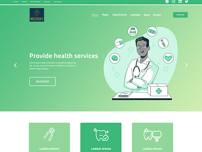 Medical landing page design