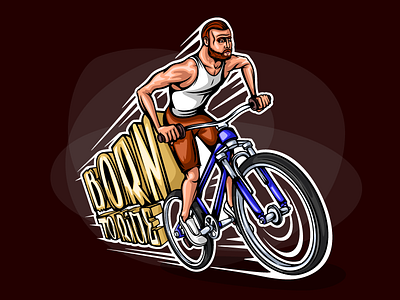 Born to ride design illustration vector