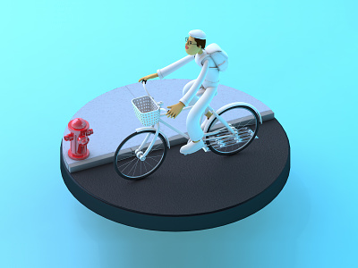 bike in cinema 4d 3d cinema 4d design graphic design illustration illustrator