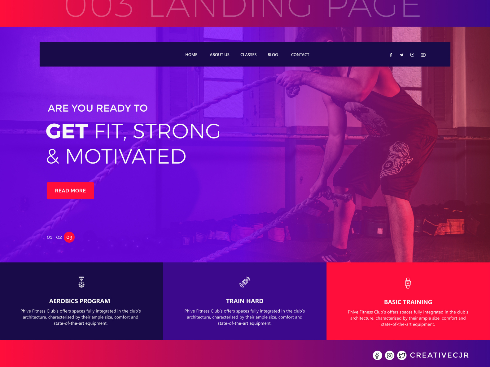 Daily UI 003 - Landing Page by Creative CJ on Dribbble