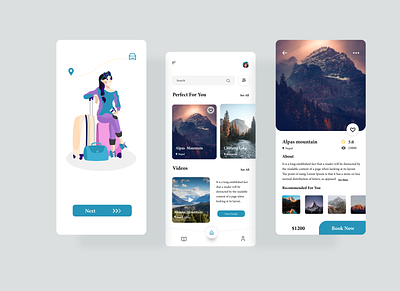 "Travel App" best design best shot illustration minimal mobile app mobile app design mobile ui traveling uidesign uiux uiuxdesign