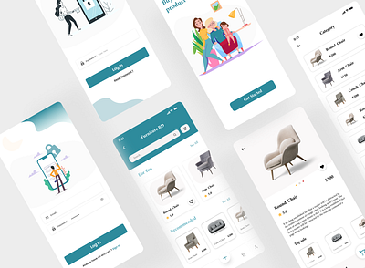 "Furniture Shop App" best design best shot furniture app furniture design furniture store illustration minimal mobile app design mobile ui shopping shopping app uidesign uitrend uiux uiuxdesign